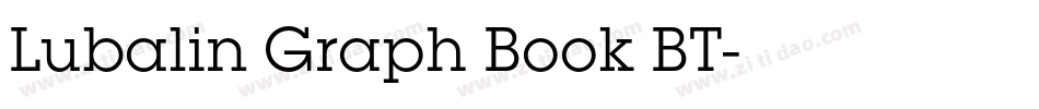 Lubalin Graph Book BT字体转换